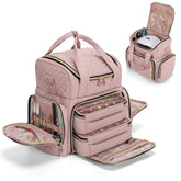LUXJA Nail Polish Organizer pale rose front view for organized storage and easy access.