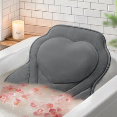 LuxStep bath pillow with breathable mesh delivers cool comfort during long soaks.