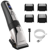 LVAINIT hair clippers package shows complete at-home grooming kit for versatile trims.