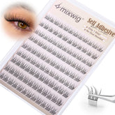 Lvmixwig self-adhesive lash clusters 9-11mm packaged for quick glam without glue.