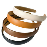 Lvyeer leather headband pack front view shows four colors for versatile styling
