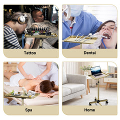 LWADALN Salon Tray 360-degree wheels promote smooth, effortless mobility.