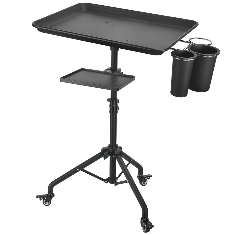 LWADALN salon tray cart on wheels top view shows ample top storage for tools