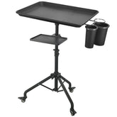 LWADALN salon tray cart on wheels top view shows ample top storage for tools