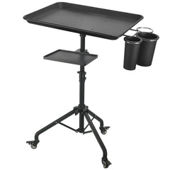 LWADALN salon tray cart on wheels top view shows ample top storage for tools