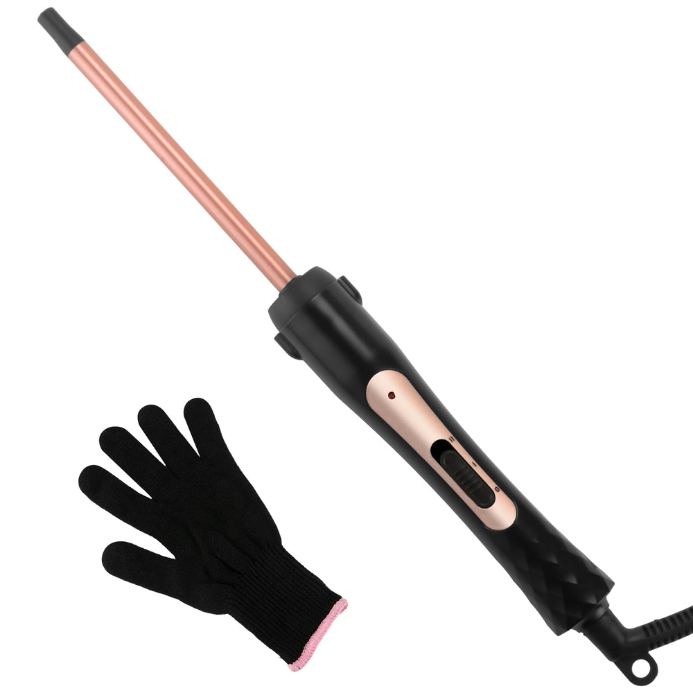 LXMTOU three-eighth-inch curling wand closeup for tight curls and smooth finish.