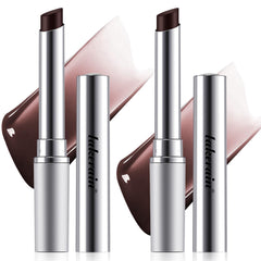 LYBHDAFA 2pcs black sheer tinted lip balm packshot showcasing dual tubes with daily hydration glow.