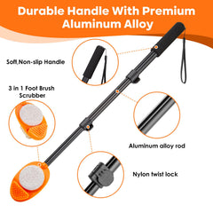 LYIGEOL 3-in-1 head combines brush, stone, and massage for comprehensive care