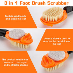 LYIGEOL foot scrubber features anti-slip grip for safer shower use
