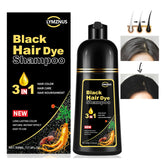 Lymznus Herbal Black Hair Dye Shampoo bottle for at home gray coverage
