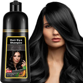 Lymznus Instant Black Hair Dye Shampoo bottle front view shows 3-in-1 color, cleanse, and condition.