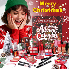 LYNEMOGA Makeup Advent Calendar 2025 full-kit items showcase versatile cosmetics collection.