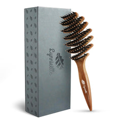Lynnieëlle hair brush curved paddle for effortless detangling and massage