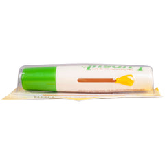 Lypsyl Original Mint lip balm in use, soothing lips during cold weather.