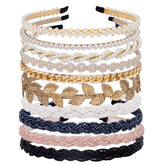 LYroo pearl headbands collection closeup showing elegant beads for daily wear