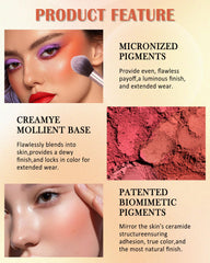 LYSdefeu Matte Face Blush Palette Set 02 brush included for easy application