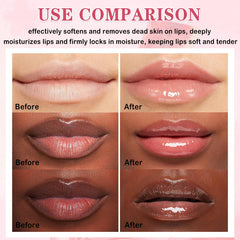 LZXLUKGIR honey-strawberry lip mask image highlights deep hydration for nourished lips overnight
