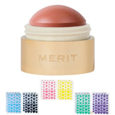 M Flush Balm Cream Blush soft peach bottle offers portable color for on the go glow