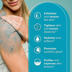 M3 Naturals charcoal scrub texture closeup highlights gritty grains for effective exfoliation