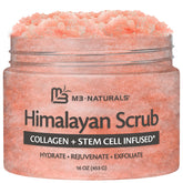 M3 Naturals Himalayan Salt Scrub face close-up for smoother skin