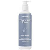 M3 Naturals unscented magnesium lotion bottle pour supports post-workout recovery