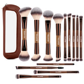 MAANGE 13-piece dual-ended brush set for comprehensive makeup application