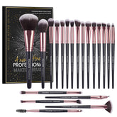 MAANGE 20-piece makeup brush set with kabuki brushes delivers smooth blending for flawless complexion