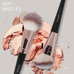 MAANGE aluminum ferrule handle coffee brushes designed for comfortable grip and precision