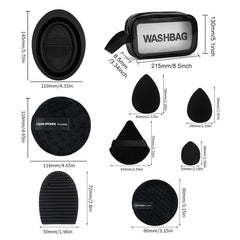 MAANGE brush kit carrying bag keeps brushes organized for travel