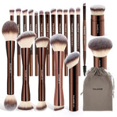 MAANGE Coffee 20-piece brush set for smooth foundation application