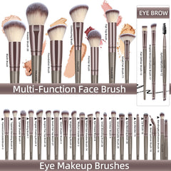 MAANGE eyeshadow blending brush with dense bristles for seamless shade application.