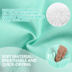MABOZOO bath seat cushion anti-slip-suction-cups prevent slipping for safe soaking.