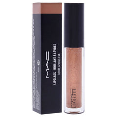 MAC Lipglass Oh Baby worn over lipstick to enhance color and shine