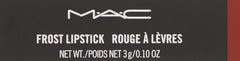 mac lipstick fresh moroccan frost application reveals creamy, smooth glide