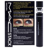MAC MAC Stack mascara bottle front, sleek packaging suggesting buildable volume.