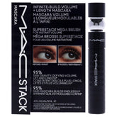 MAC MacStack mascara closeup highlights bold pigment for defined lashes.