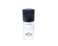 MAC Prep Plus Fix Plus mist mini packaging detail highlights travel-friendly beauty essential.