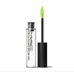 MAC Pro Locked Brow Gel Clear with dual-sided brush enables customizable shaping.
