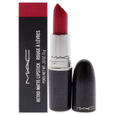 MAC Retro Matte All Fired Up packaging close-up shows premium packaging and branding.