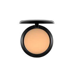 MAC Studio Fix Powder Plus Foundation NC42 compact open shows easy-to-swatch coverage options.