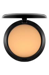 MAC Studio Fix Powder Plus Foundation NC43 compact with mirror for portable full-coverage touchups.
