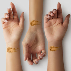 MAC Studio Fix Powder Plus Foundation NC47 application on skin delivers matte finish and oil control