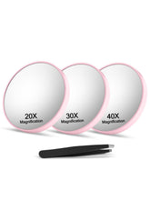 Macaki magnifying mirror set-3 angled view shows compact travel-friendly makeup tool for on-the-go checks