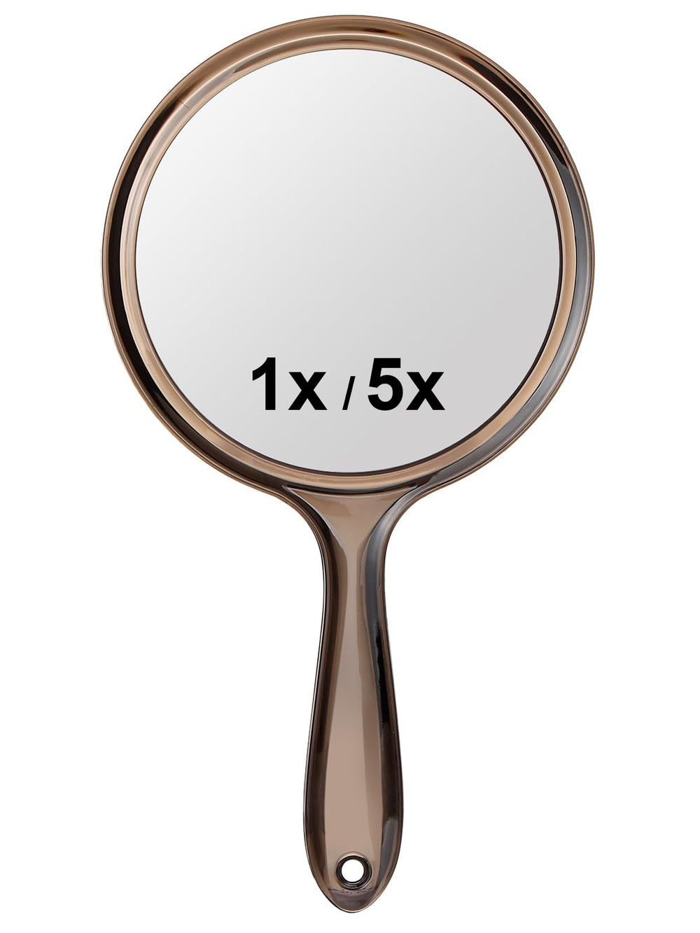 Miroir Macaki à main avec anse, face double 1x et 5x
