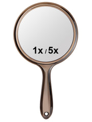 Miroir Macaki à main avec anse, face double 1x et 5x