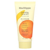 Mad Hippie Hydrating Facial SPF25 bottle front view, lightweight mineral sunscreen for daily wear.