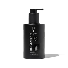 Mad Rabbit Replenish Lotion bottle showing clean design and easy use.