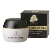Crema facial Madina con semilla negra en bote para piel suave y radiante.