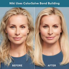 Madison Reed ColorSolve on damp hair illustrating bond-building action during wash