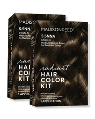 Madison Reed Radiant Color Kit doseolo bottle closeup for salon-grade gray coverage.